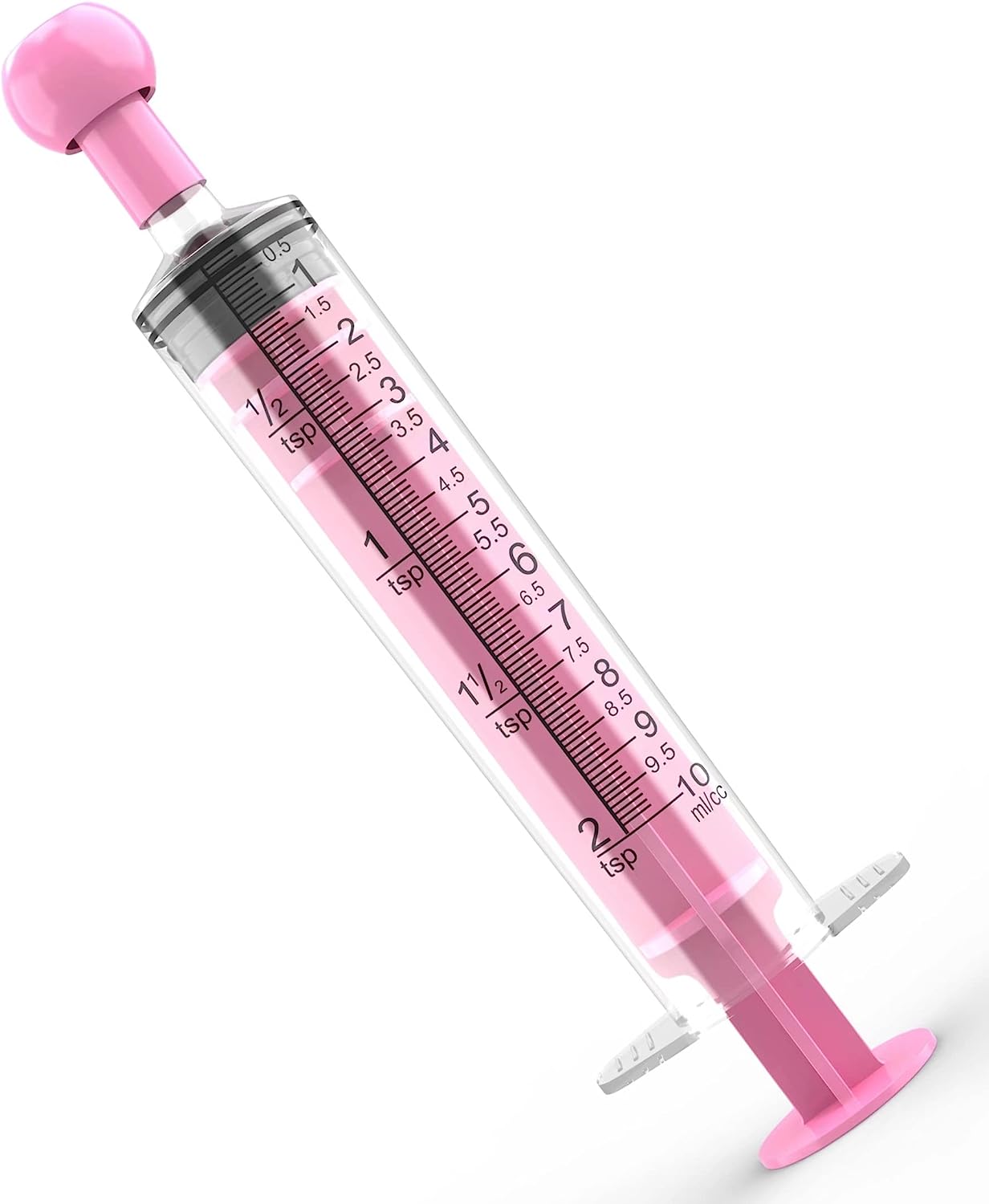 10 Pack 10ml Measurement Syringe with Cap, for Scientific Labs, Liquid Dispensing, Pet and Party Supplies(Pink)